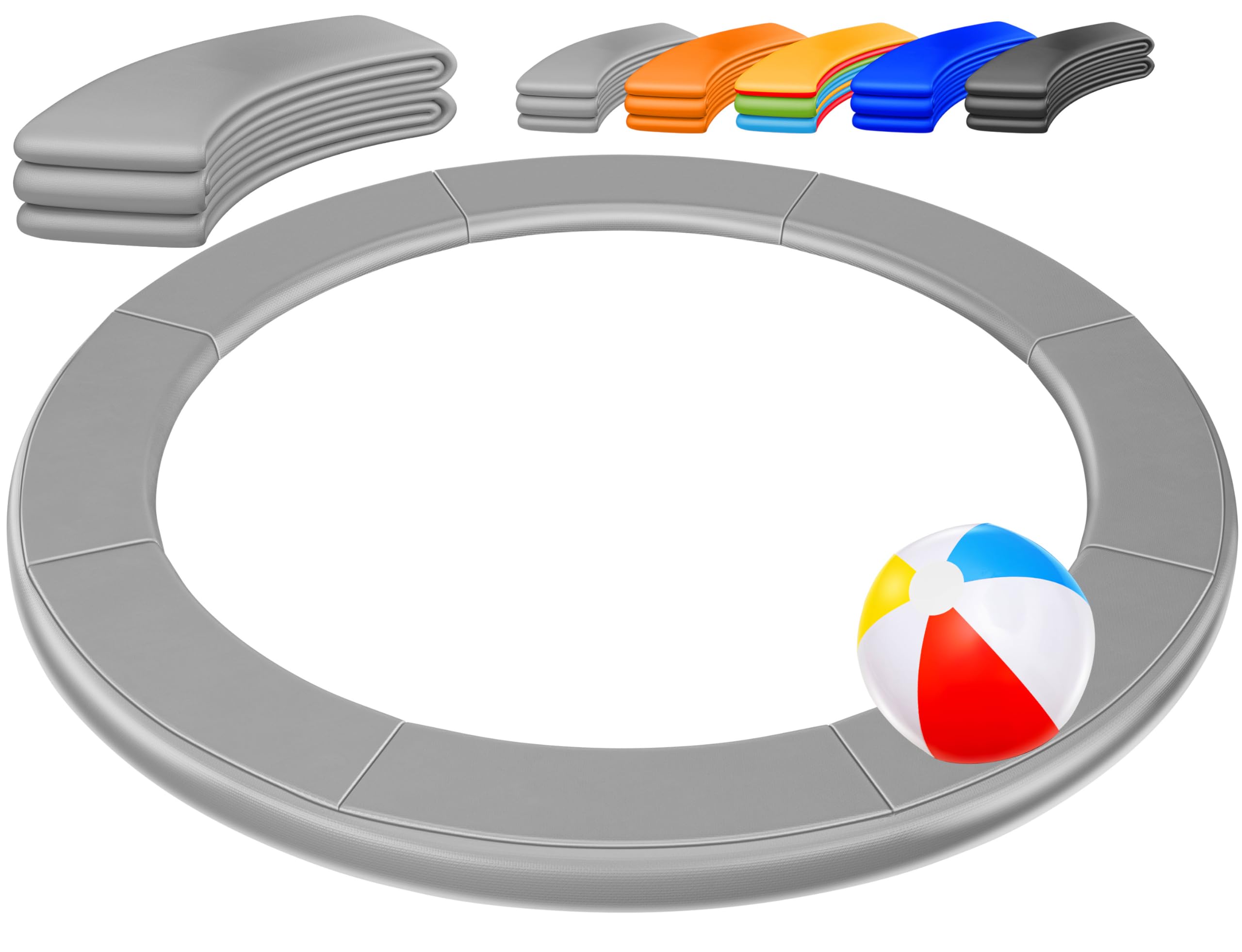 KESSER - Trampoline edge cover Ø 244, 305, 366, 426 cm, width 30 cm, 100% UV resistant, tear-resistant, spring cover with beach ball