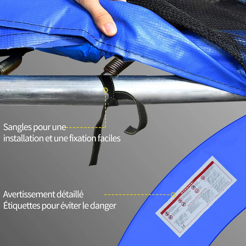 HOMCOM Replacement Trampoline Protective Cushion Diameter 244, 305, 366 cm Diameter Spring Cover for Trampoline UV Resistant Anti-Tear