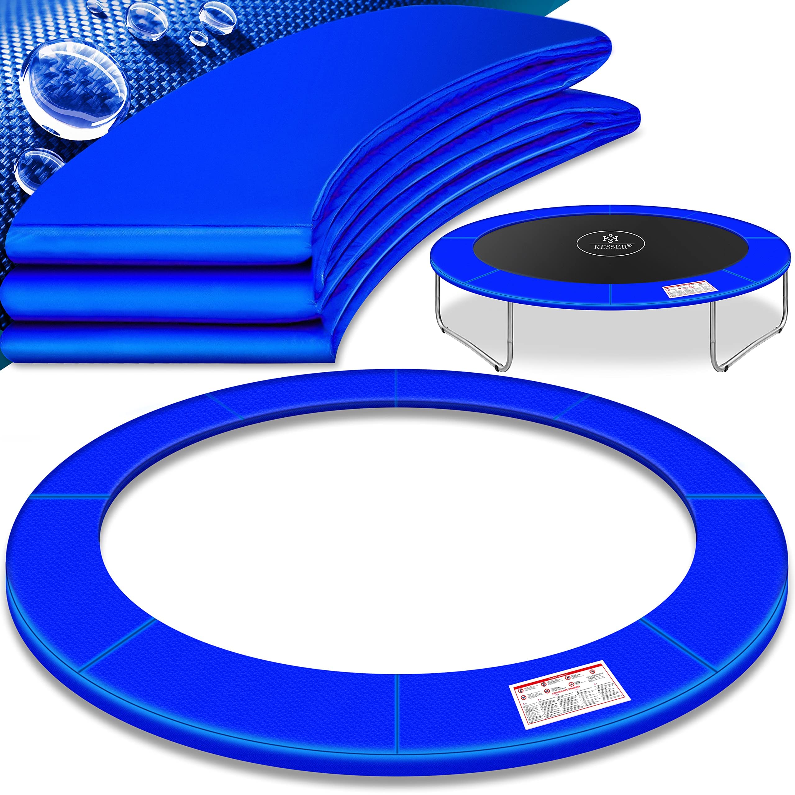 KESSER - Trampoline edge cover Ø 244, 305, 366, 426 cm, width 30 cm, 100% UV resistant, tear-resistant, spring cover with beach ball