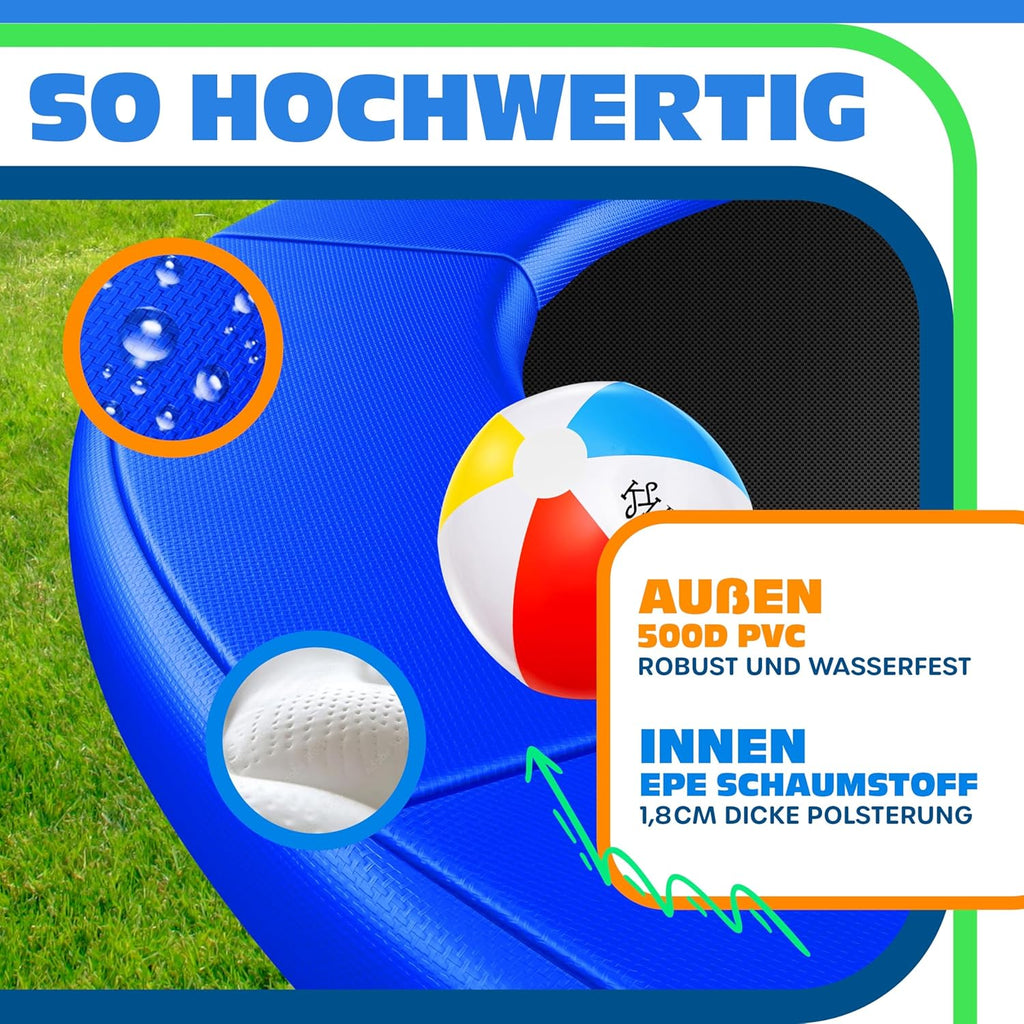 KESSER - Trampoline edge cover Ø 244, 305, 366, 426 cm, width 30 cm, 100% UV resistant, tear-resistant, spring cover with beach ball